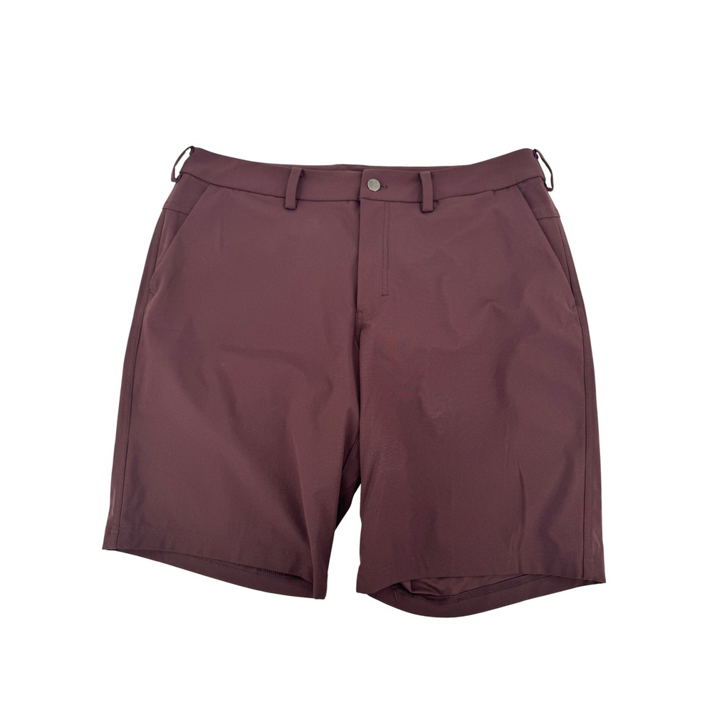 Lululemon Commission Short Mens 36 Maroon Warpstreme 9 Inseam Golf Athleisure